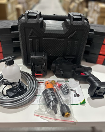 🚿 Hidro Lavadora Portátil Dobro de Potencia: Com Bateria Extra Grátis! 🎁