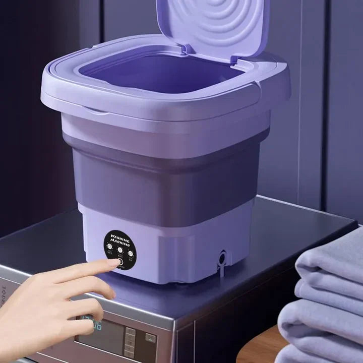 LavaFácil Compacta – Mini Máquina de Lavar Portátil + Secador de Roupa de Brinde