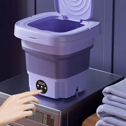 LavaFácil Compacta – Mini Máquina de Lavar Portátil + Secador de Roupa de Brinde