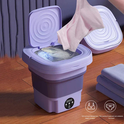 LavaFácil Compacta – Mini Máquina de Lavar Portátil + Secador de Roupa de Brinde