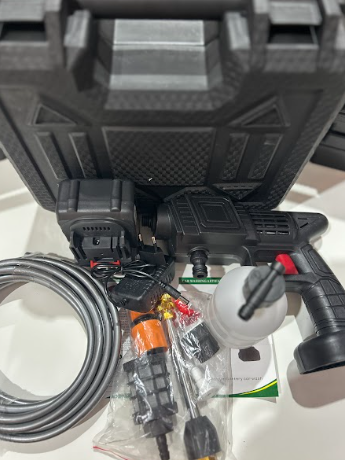 🚿 Hidro Lavadora Portátil Dobro de Potencia: Com Bateria Extra Grátis! 🎁