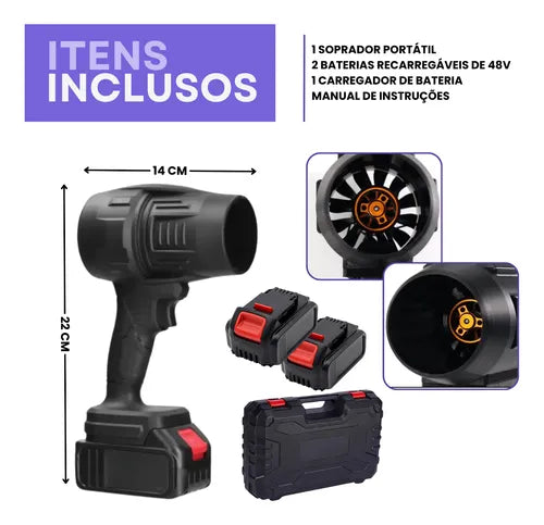 TurboSopla™ – Soprador Portátil para Limpeza Rápida + Batería EXTRA GRATIS