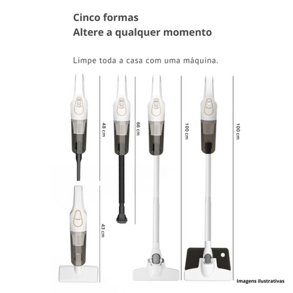 Aspiradora 4 em 1 Sem Fio - Limpeza Eficaz e Portátil (completa)