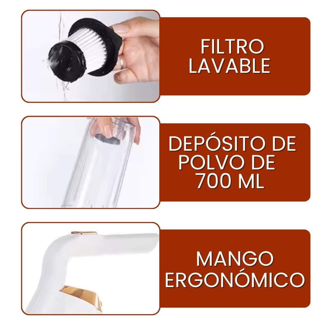 LUXCLEAN™ 3 em 1 – Limpeza com estilo e potência Aspirador Multifuncional