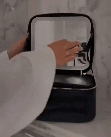 Cosmetiquera Con Espejo Led USB RECARGABLE 🔋|| PORTA BROCHAS GRATIS HOY |EL REGALO PERFECTO PARA TU PRINCESA 🎁💘