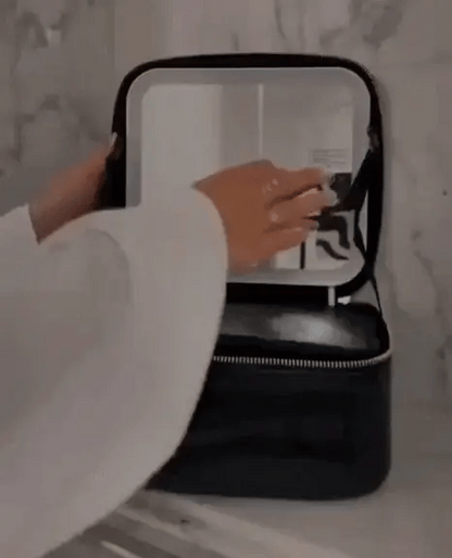 Cosmetiquera Con Espejo Led USB RECARGABLE 🔋|| PORTA BROCHAS GRATIS HOY |EL REGALO PERFECTO PARA TU PRINCESA 🎁💘