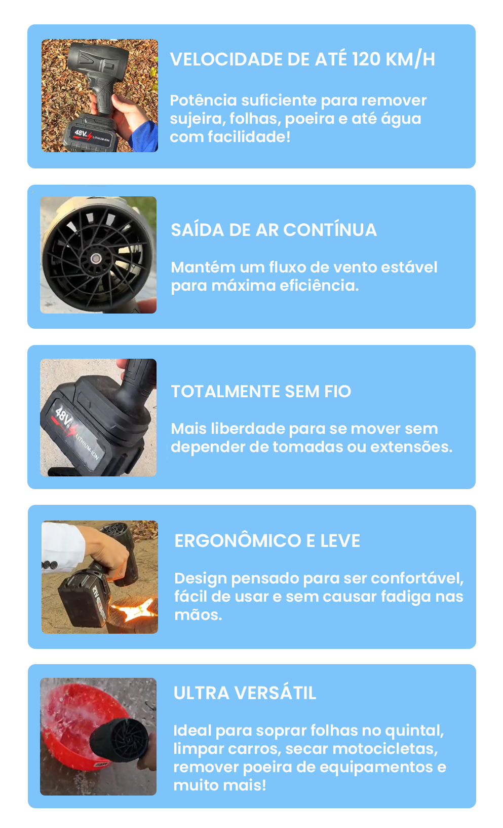 TurboSopla™ – Soprador Portátil para Limpeza Rápida + 2 Batería EXTRA GRATIS