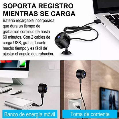 Mini Cámara Espía Hd Wifi 1080p A9 HOGAR, Tecnologia Tienda Aparatto 
